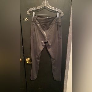 Love pink shiny material leggings